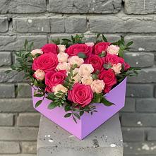 Цветочная композиция из Розы в коробке в Мельчевке