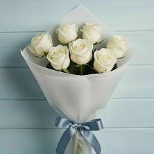 Букет 7 Белых роз Эдлесс Лав в Мельчевке
