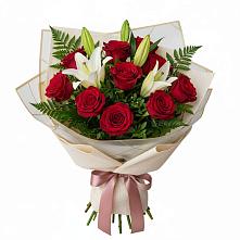 Букет цветов из:  Лилии и Розы в Мельчевке
