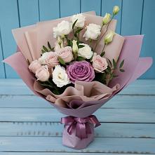 Букет цветов из:  Розы и Лизиантусы #REPLACE_PRED# Мельчевке