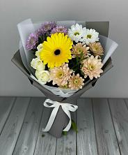 Букет цветов из:  Розы, Герберы и Хризантемы в Мельчевке