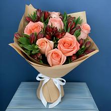 Букет цветов из:  Розы и Альстромерии в Мельчевке