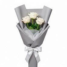 Букет 3 белые розы в Мельчевке