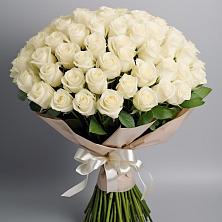 Букет 101 беля роза Белоснежка в Мельчевке