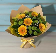 Букет цветов из:  Герберы и Хризантемы в Мельчевке