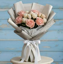 Букет цветов из:  Розы #REPLACE_PRED# Мельчевке