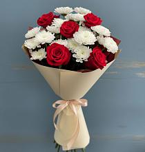 Букет цветов из:  Розы и Хризантемы в Мельчевке