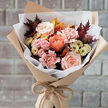 Букет цветов из:  Гвоздики, Хризантемы и Розы в Мельчевке