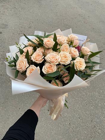 Букет Кремовые розы Латте в Мельчевке