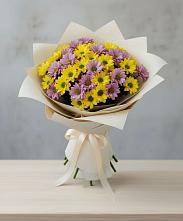 Букет цветов из:  Хризантемы #REPLACE_PRED# Мельчевке