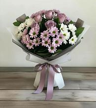 Букет цветов из:  Хризантемы и Розы в Мельчевке