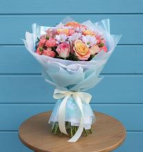 Букет цветов из:  Хризантемы и Розы в Мельчевке