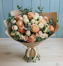 Букет цветов из:  Альстромерии и Розы в Мельчевке